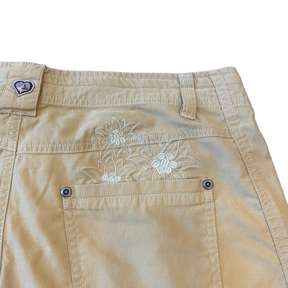 Kuhl Kendra Capri Pants SAMPLE Womens 6 Drawtring Emroidered Stretch Long Shorts - Picture 4 of 7